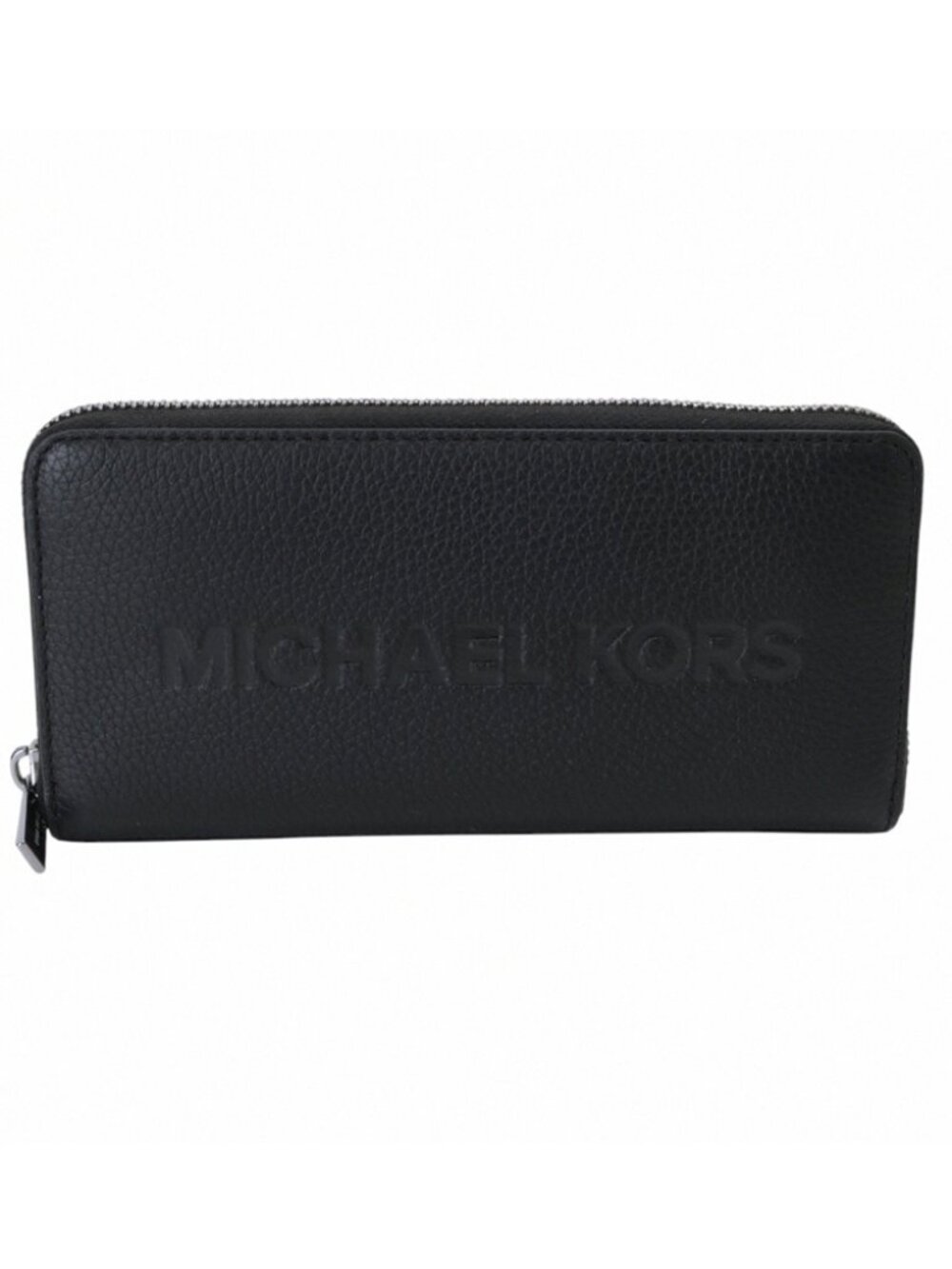Michael Kors Cooper Black Leather Zip Around Phone Wallet